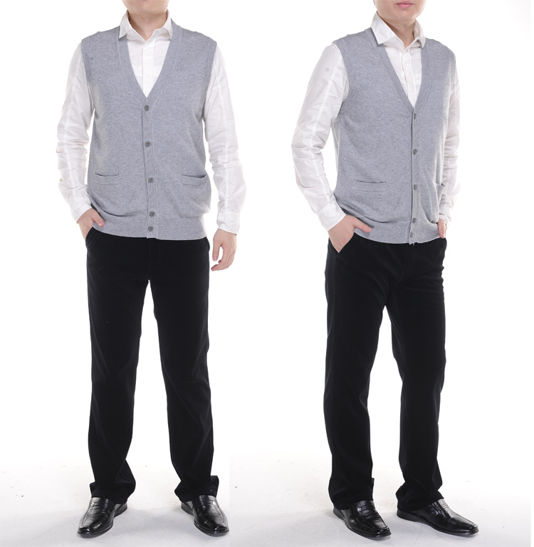 Trung niên và người đàn ông cũ của cashmere vest vest áo len vest mùa xuân và mùa thu phần mỏng len vest đan cardigan kích thước lớn