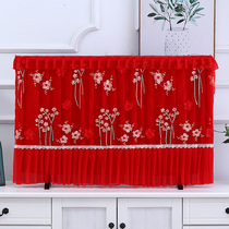 New 47 TV cover 50 Liquid crystal 42 inch 60 60 hanging 48 dust cover 55 cloth art 32 eurostyle lace red