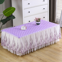New fabric wedding purple lace tea table cover table cloth TV cabinet cover cloth bedside table rectangular living room