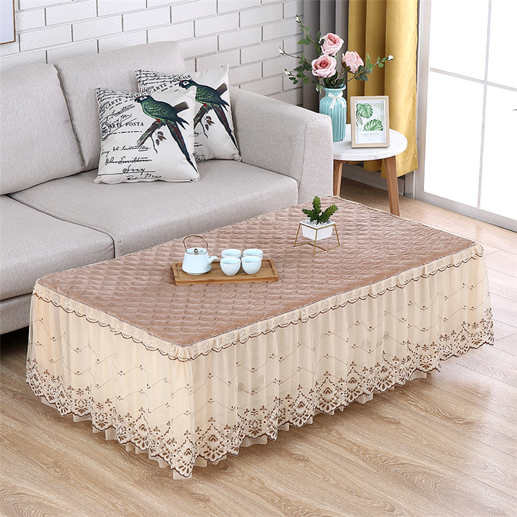 New field garden cloth art curly lace tea table cover table cloth TV cabinet Gaib bed head cabinet rectangular living room
