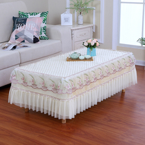 New cloth table cloth beige lace coffee table cover table table cloth TV cabinet cover cloth bedside table square living room
