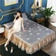 Mùa hè lụa băng mat mat 1,8 m ba mảnh giường váy ren bedspread mùa hè châu Âu điều hòa không khí mat gấp đôi - Thảm mùa hè nệm hơi nước cho người bệnh