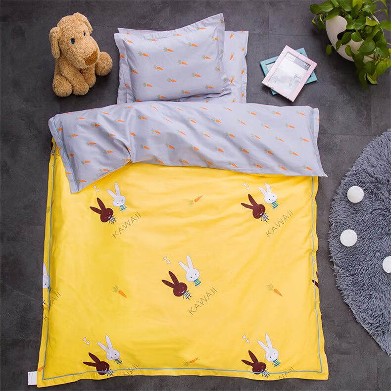 ba mảnh bông chăn vườn ươm trẻ nhỏ ngủ trưa chăn hàng nôi em bé Liu Jiantao giường chứa lõi - Bộ đồ giường trẻ em 	bộ chăn ga gối cho bé gái	