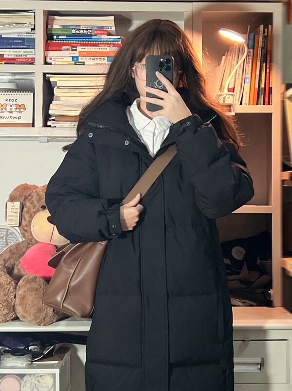 Women's Mid-Length down Cotton Coat, Over-The-Knee Winter Wear, New 2026 Model, Popular for the Chinese Academy of Performing Arts Entrance Exam, Thickened Cotton Jacket Women's Mid-Length down Cotton Coat, Over-The-Knee Winter Wear, New 2026 Model, Popular for the Chinese Academy of Performing Arts Entrance Exam, Thickened Cotton Jacket