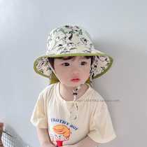 Korean Childrens sunscreen hat Spring autumn baby Beatle fisherman hat boy sun hat large hat peak girl sunhat