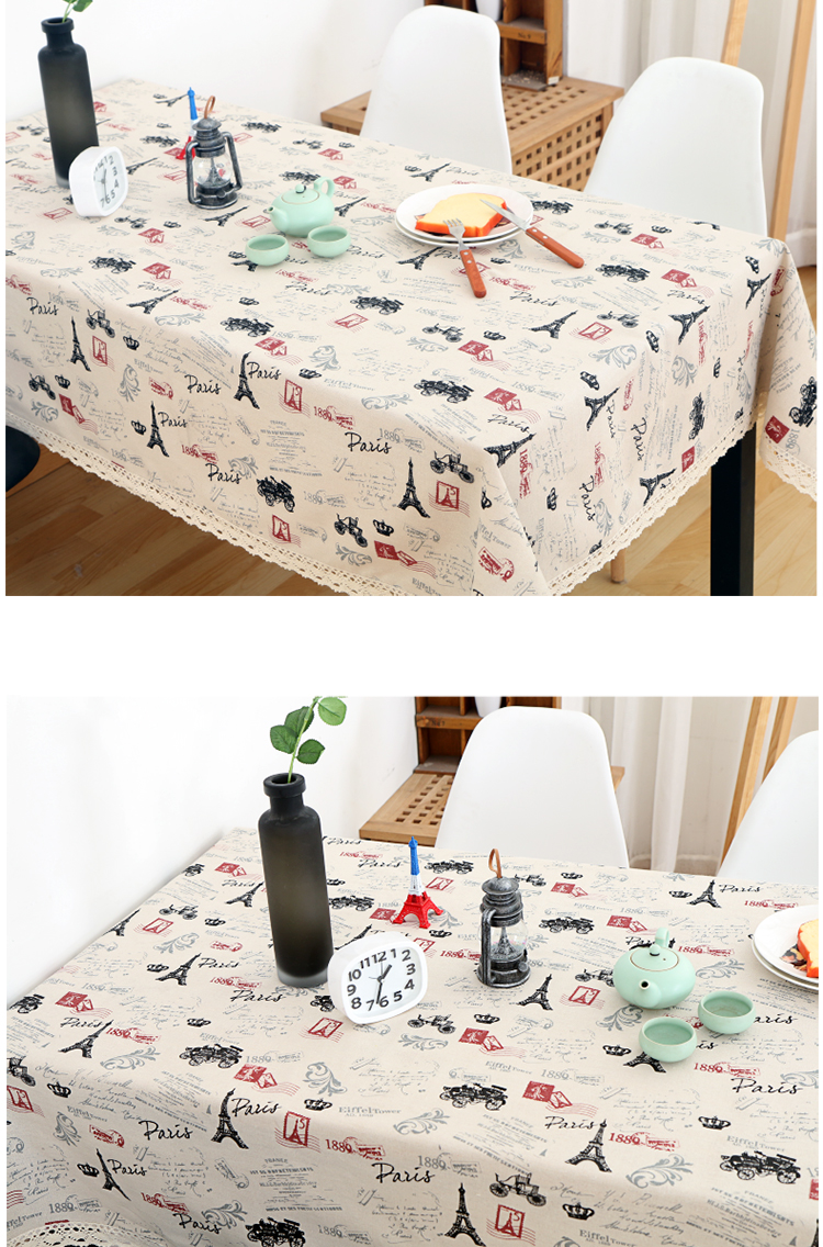 Anh báo retro vải lanh khăn trải bàn nhỏ vải tươi ảnh nền vải cà phê bàn ​​pad bàn vải khăn trải bàn khăn trải bàn tròn