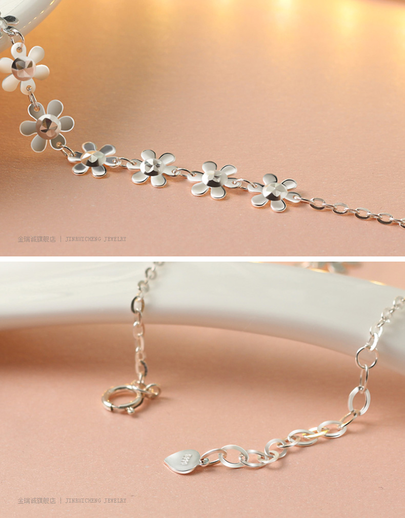 Vòng chân mới 2018 999 sterling bạc nữ phiên bản Hàn Quốc của sinh viên đơn giản Sen thời trang retro xã hội chữ gợi cảm phụ kiện thời trang nữ
