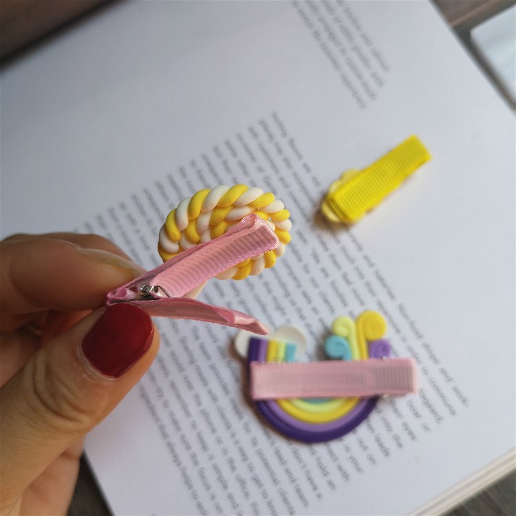 The Children 's han edition hair hairpin manual soft TaoCaiHong lollipop head ornaments hairpin security card clip of the girls