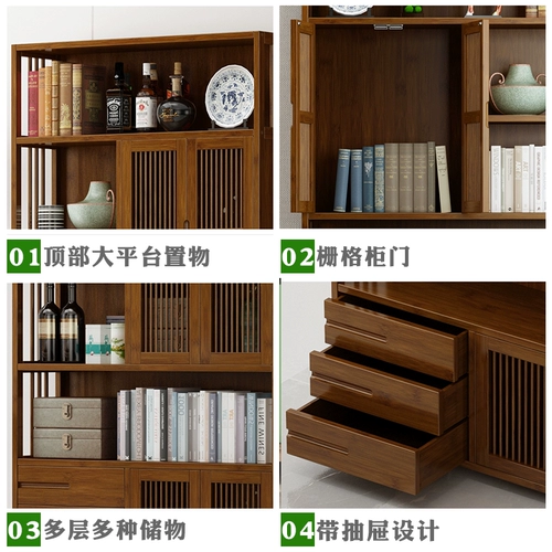 Книжная полка, простой настольный книжный шкаф для школьников из натурального дерева