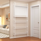 Стеллаж для хранения пластин с отверстиями за дверью, железная книжная полка, ультратонкая многослойная сэндвич-стойка, настенный шкаф для хранения при входе.