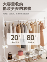 Coat rack balcony clothes rack floor-standing indoor removable folding clothes rack bedroom single pole drying home simple