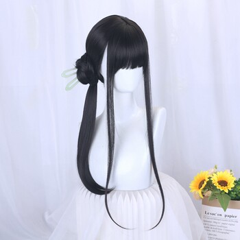 New Chinese-Style Wig Braided Hairstyle Hanfu Ancient Style Costume Cheongsam Chinese Girl Cosplay Low Ponytail Full Wig