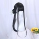 New Chinese style national style wig braiding style Hanfu ancient style costume cheongsam Chinese girl cos low ponytail full headgear