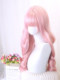 Kiris pink long curly Lolita double ponytail anime cos soft girl princess style daily wig