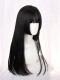 Princess cut wig full headgear Ji hair black long straight hair cos daily natural jellyfish head transvestite wig female long hair