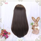Wig for women with medium long hair, long straight hair, student hair set, jk hairstyle, daily full headgear, children's little girl's wig