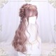 Lolita Wig Style for Women with Long Hair, Long Curly Hair, Lolita Synthetic Hair Full Head Wig, Pink Wig with Braided Hair