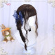 Lolita wig for women with long hair, daily braiding, golden wool, long curly hair, full headgear style, lolita fake hair