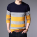 dài tay knitsweater nam giới mùa thu mới lớn mã áo len dài tay áo thun thiết lập đáy mỏng thời trang của nam giới. 