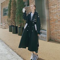 Black windjersey woman mid-length 2022 spring autumn new year pop design sensation Senior Coloured Herbenwind jacket