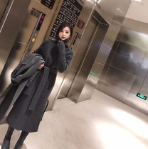 Star with the same 2021 winter new high-end small fragrance slim-fitting high-neck knitted dress mid-length bottoming skirt