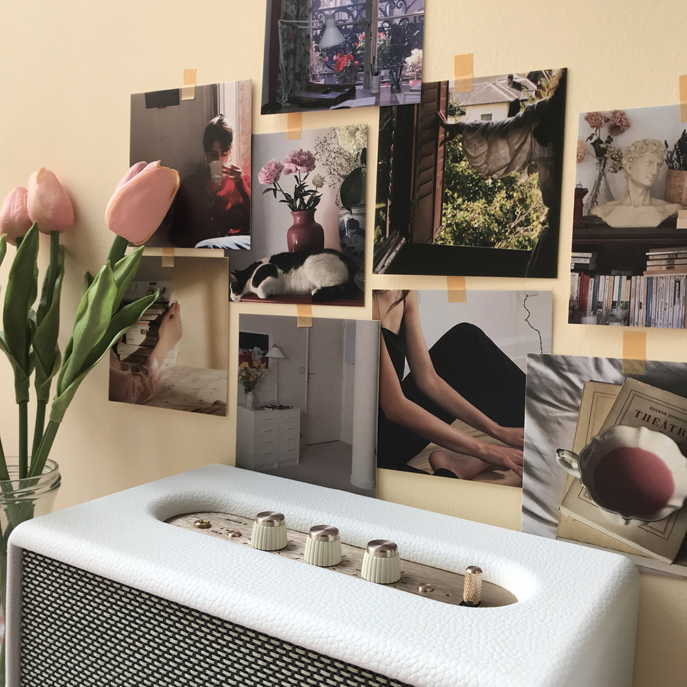 Si Lin self-made romanticism series 9 grid card small poster niche ins beautiful healing bedroom wall stickers