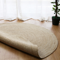 Phil Japanese is a Nordic in light colored jute carpet round living room tea couch mat rocking chair cushion recreational area