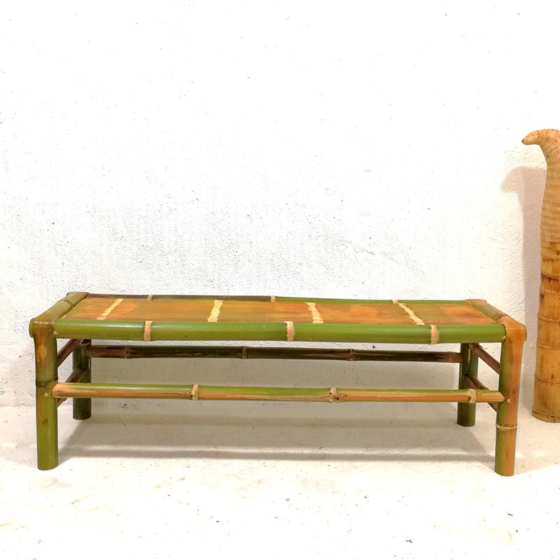 Outdoor bench bench outdoor leisure balcony bamboo chair handmade leisure farm bench hot pot restaurant homestay dining room chair