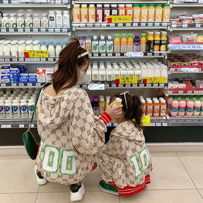 2022 New Frying Street Fall Mother and Daughter Suite Ocean Casual Spring and Child Kind Set