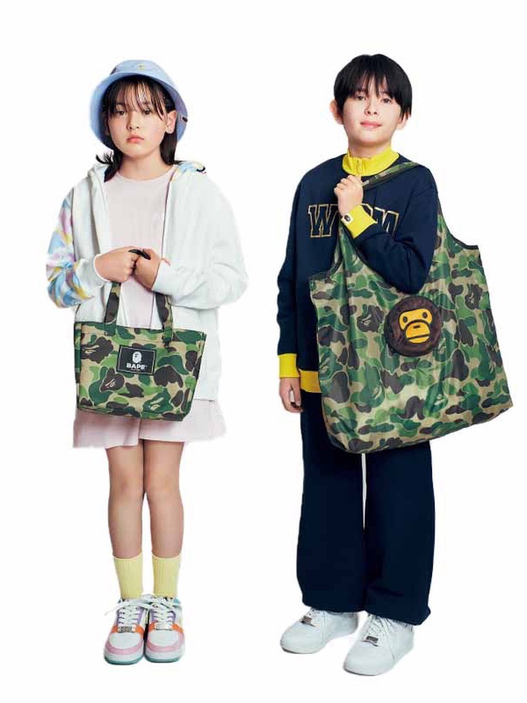 Spot Japanese Magazine Appendix BAPE Apes Green camouflate single shoulder button handbag Two sets of small round bag-Taobao