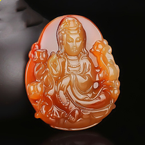 Natural Yunnan Huanglong Jade Guanyin Pendant Mens Buddha Bead Guanyin Necklace Pendant Ping An Brand Womens Pendant