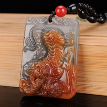 Huanglong Jade Tiger Pendant Zodiac Tiger Pendant Tiger and Tiger Powerful Jade Pendant Jade Tiger Jade Pendant for Men and Women