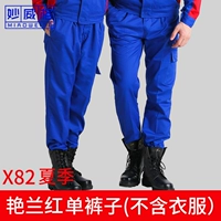 X82 коричневые голубые тонкие брюки