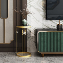 Danish light luxury modern flower stand indoor simple flowers a few living room decoration iron flower pot shelf Nordic marble