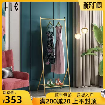 Danish TIE design Nordic ins coat rack Floor-to-ceiling corner bedroom living room clothes rack Simple hanger