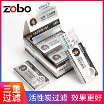 zobo positive plate fine smoke filter tip disposable triple activated carbon filter men fine branch special filter cigarette holder
