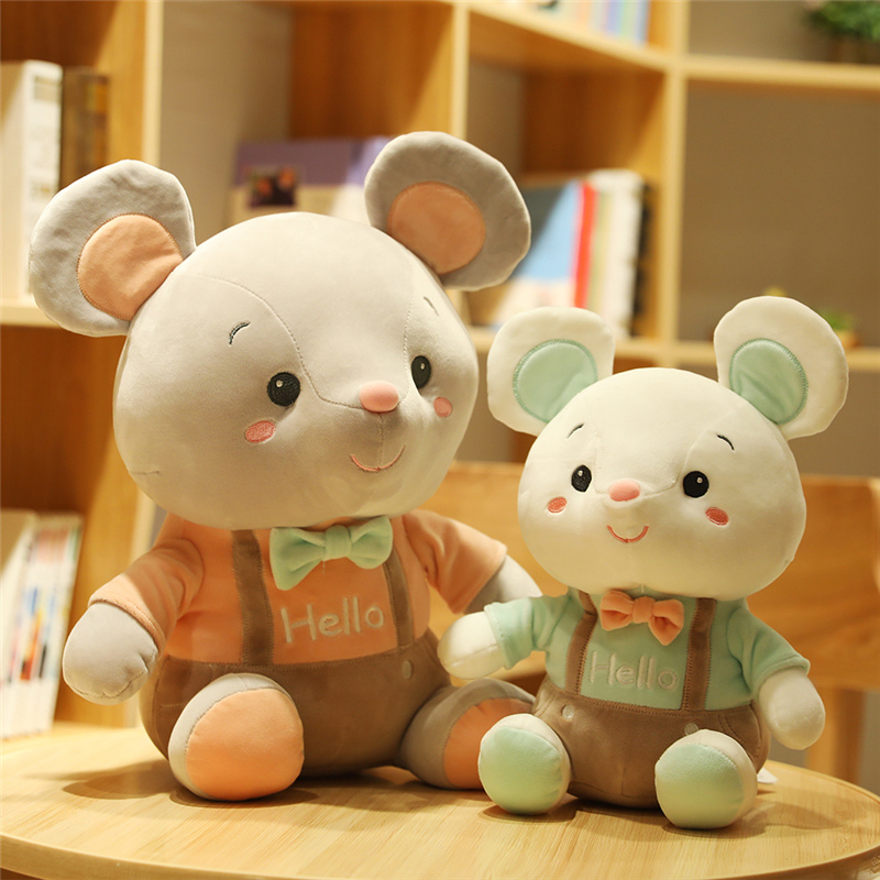 Internet celebrity cute squirrel mouse doll sleeping pillow hamster large simulation plush toy zodiac rat gift girl