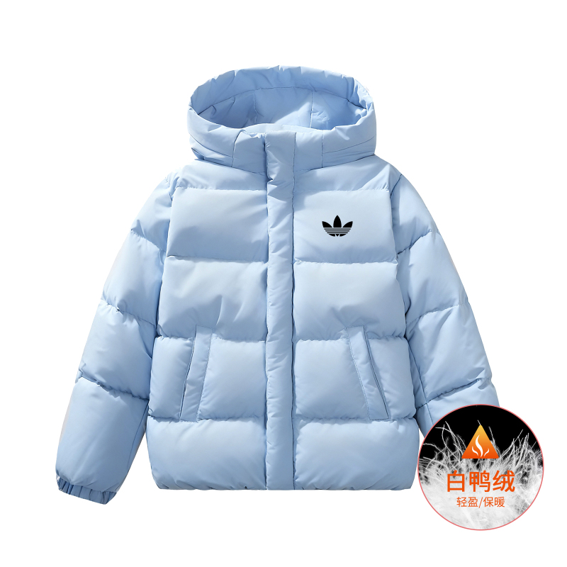 Ole Trendy Brand White Duck down Jacket for Boys and Girls, Children's Clothing, 2026 Winter New Hooded Warm Coat
