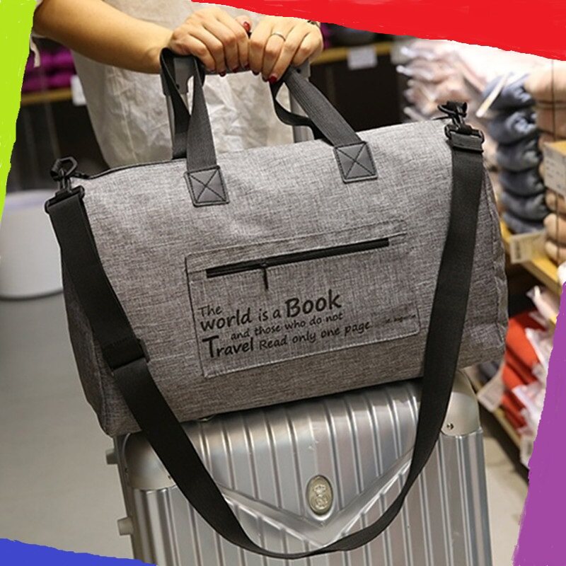 Short-distance travel bag hand-held travel bag large-capacity waterproof foldable luggage bag men's travel bag travel bag to be produced