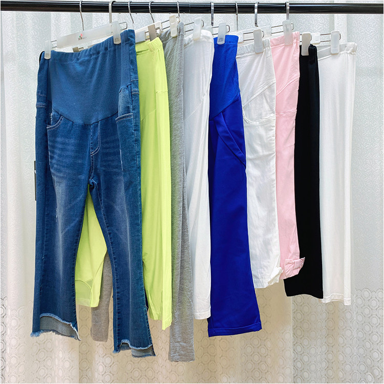 Summer ultra-thin pregnant woman Seven Pants Maternal non-Le belly 50% Pants Super Soft Overplay Slim Modale 100 Hitch Lap Pants