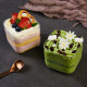 Mousse cup pudding cup food grade cake cup plastic disposable cup with lid transparent bran ໄມ້ cup square ໂປ່ງໃສ