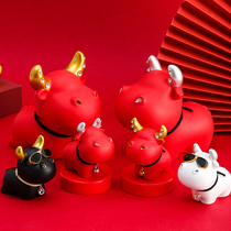Bullgas car shaking head ornaments creative fortune Nafox Year of the Ox mascot decorations
