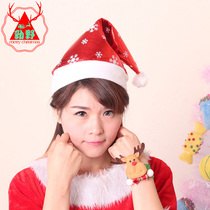Bright cloth red snowflake Christmas hat Christmas decorations Christmas gifts party Christmas gifts Christmas supplies