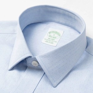 Mùa hè cotton tinh khiết nam áo sơ mi ngắn tay cộng với kích thước màu xanh chuyên nghiệp kinh doanh phương tây phù hợp với áo sơ mi nam chính thức chuyên nghiệp - Áo