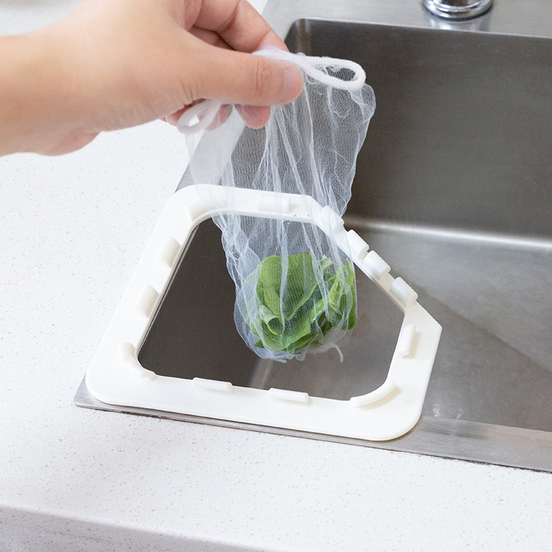 Hanfen poured triangle basket kitchen sink leaf leftovers disposable grid shelf garbage large filter
