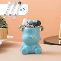 Синий медведь+смешанный цвет 6 вил