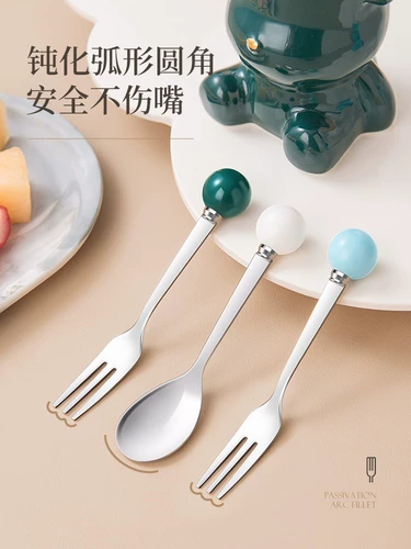 Японская вилка для фруктов для домашнего использования из нержавеющей стали, детский безопасный настольный декор