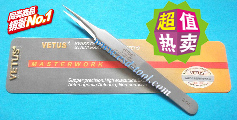 VETUS镊子/ 高精密不锈钢镊子 2-SA/陶瓷镊子/可换头镊子