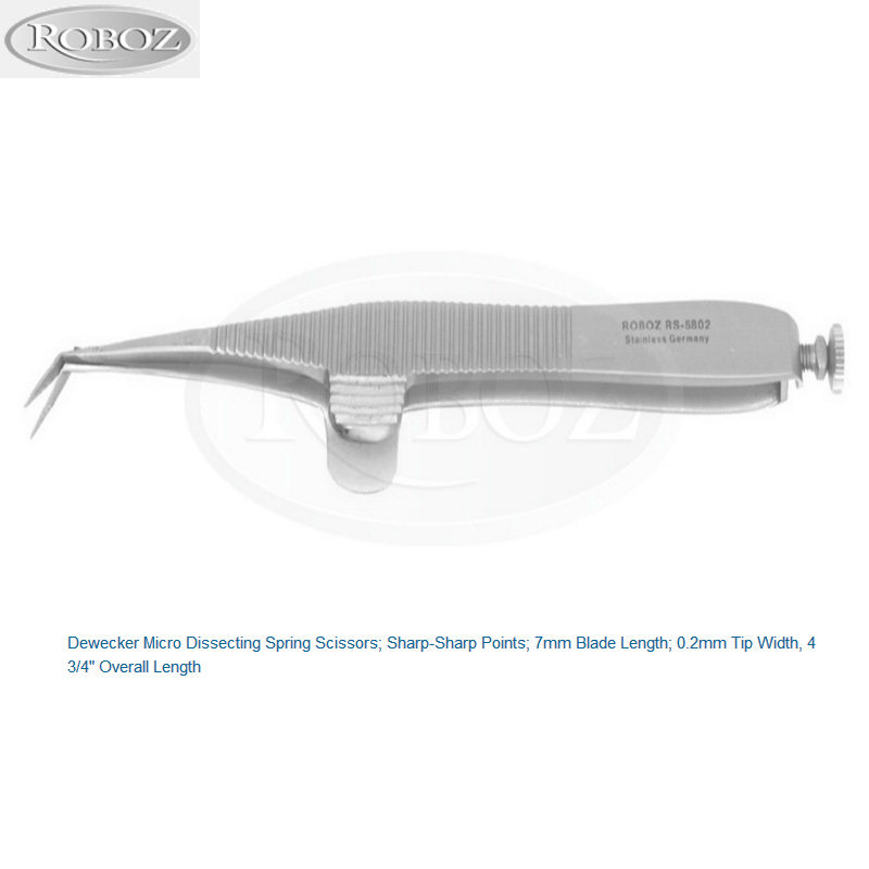 Roboz剪刀RS-5802 Dewecker Scissors 可调节弹簧剪 大小鼠解剖剪