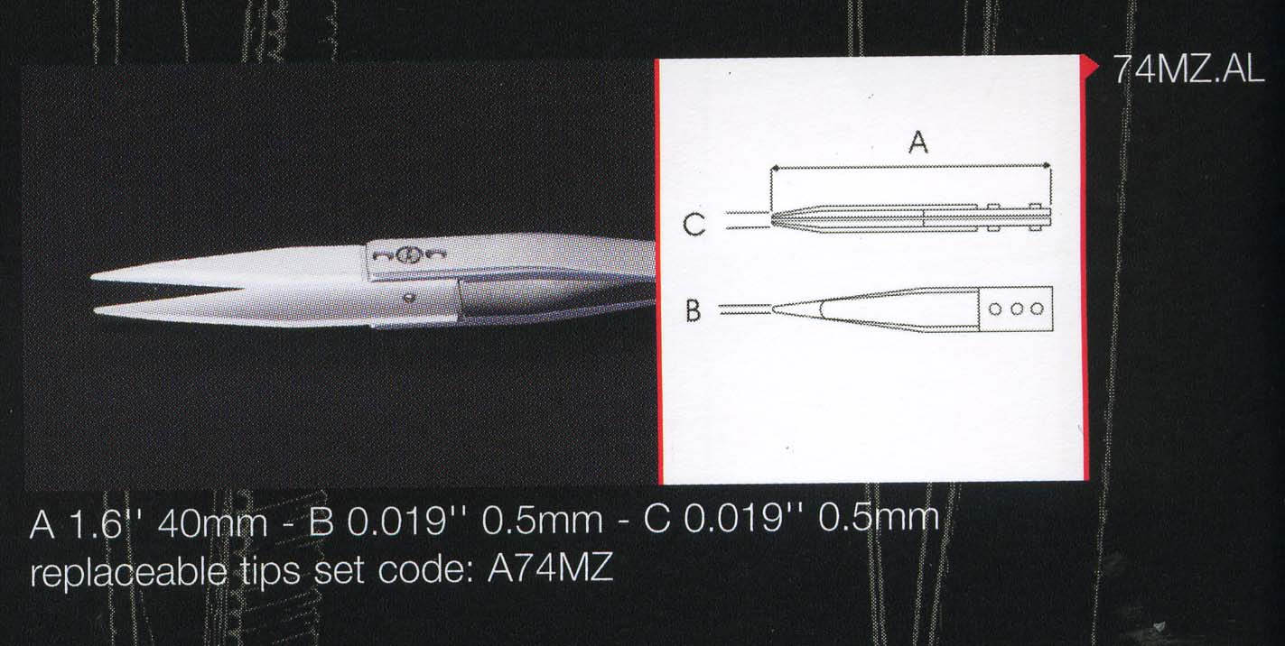 耐高温镊子 陶瓷镊子 瑞士ideal-tek陶瓷头镊子74MZ.SA 原装正品
